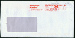 Br Germany, Berlin 1999 Cover (meter Cancel Remsperger Schreiber) #bel-1080 - Máquinas Franqueo (EMA)