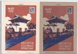 Serie Complete 6 Entiers Postaux Exposition Coloniale Internationale Paris 1931 40c Et 90 C Semeuse 80ex Et 20ex Draim - Cartes Postales Repiquages (avant 1995)