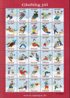 FÄRÖER  2007, JÓL CHRISTMAS KERSTMIS NOEL WEIHNACHTEN, 30 Vignetten, Ungebraucht, MNH **, Kinder Im Schnee - Faroe Islands