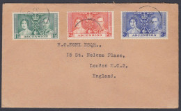 British Ascension 1937 Used Cover To England, Coronation Of King George VI, Royal, Royalty - Ascension