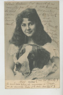 ENFANTS - LITTLE GIRL - MAEDCHEN - DOG - Jolie Carte Fantaisie Jeune Fille Et Chien - Hunde