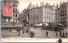 69 LYON - La Place Leviste Et L'entree De La Rue De La Republique - Other & Unclassified