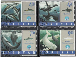 Faeroër 1998 Whales Yeart 4 Values Cancelled 98.03 Faroe Islands, Faroyar, - Whales