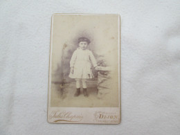 PHOTO 16X11 Cm, Petite Fille - Cliché Chapuis DIJON  - Anciennes (Av. 1900)