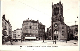 42 ROANNE - Place Du Palais Et Eglise St Etienne - Autres & Non Classés
