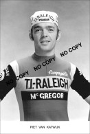 PHOTO CYCLISME REENFORCE GRAND QUALITÉ ( NO CARTE ) PIET VAN KATWIJK TEAM RALEIGH - Mc GREGOR 1979 - Cyclisme