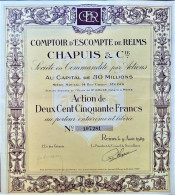 Comptoir D'escompte De Reims - Chapuis & Cie - Reims - 1929 - Banco & Caja De Ahorros