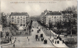 71 CHALON SUR SAONE - Boulevard De La Republique Et Rue D'Antun - Sonstige & Ohne Zuordnung