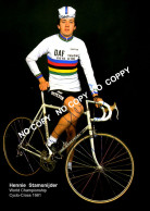 PHOTO CYCLISME REENFORCE GRAND QUALITÉ ( NO CARTE ) HENNIE STAMSNIJDER 1981 - Cyclisme