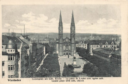 ALLEMAGNE - Wiesbaden - La Place De Louise Avec église Caht - Vue Générale - Carte Postale Ancienne - Wiesbaden