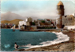 66 COLLIOURE - La Plage, L'eglise Le ChAteau - Autres & Non Classés