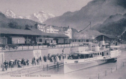 Interlaken BE, Schiffstation Thunersee, Dampfschiff, Chemin De Fer Et Bateau à Vapeur (8242) - Interlaken