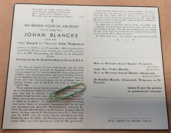 DP - Johan Blancke - Welgraeve - Deinze 1943 - Petegem Aan De Leie 1957 - K.S.A. - Obituary Notices