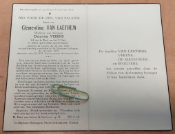 DP - Clementina Van Laethem - Vekens - Gooik 1886 - St-Martens-Bodegem 1957 - Todesanzeige