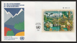 FDC/ONU/New-York/1991/ Protection De L'Environnement -Bloc De 4 (        NY37) - FDC