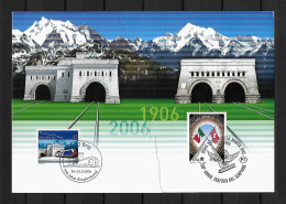 2006 Joint/Congiunta Switzerland And Italy, MIXED FDC SOUVENIR FOLDER WITH BOTH STAMPS: Simplon Tunnel; - Joint Issues