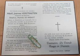 DP - Adolf Verstraeten - De Vriendt - Desteldonk 1892 - 1957 - Obituary Notices