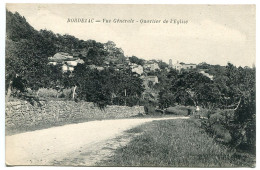 GARD CPA Voyagé 1923 * BORDEZAC Vue Générale Quartier De L'Eglise ( Petite Animation Sur Route )  Photo Editeur Brunel - Autres & Non Classés