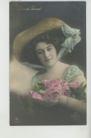 FEMMES - FRAU - LADY - SPECTACLE - ARTISTES - MODE - Jolie Carte Fantaisie Portrait Artiste FÉDIA DE FERARD Avec Chapeau - Women