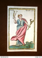 Eirene O Irene Pace Settecentina Acquerellata A Mano Del 1785 Andre Declaustre - Estampes & Gravures