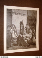 Incisione Di Gustave Dorè Del 1880 Bibbia Davide Morte Assalonne Bible Engraving - Antes 1900