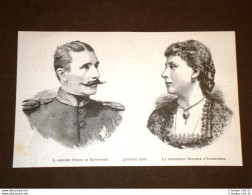 Principe Enrico Di Battenberg Principessa Beatrice D'Inghilterra Promessi Sposi - Voor 1900