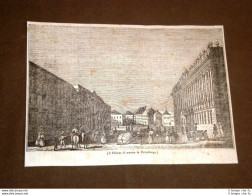 Rarissima Incisione Del 1836 Il Palazzo Di Marmo Di San Pietroburgo - Russia - Vor 1900