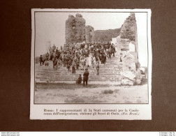 Roma Nel 1924 Rappresentanti Di 54 Stati Visitano Gli Scavi Di Ostia Lazio - Other & Unclassified