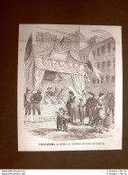 Roma Nel 1866 La Friggitoria Per Il Giorno Di San Giuseppe Lazio - Avant 1900