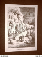 Incisione Di Gustave Dorè Del 1874 Grotte Dei Gitani Granata Spagna Davillier - Avant 1900