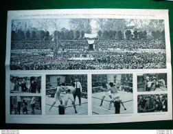 Stampa Enorme Nel 1923 Milano Match Pugilistico E. Spalla Van Der Veer M. Labia - Autres & Non Classés