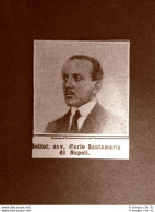 Caduto Patria Mario Santamaria Di Napoli WW1 Prima Guerra Mondiale 1914-1918 - Autres & Non Classés