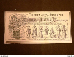 Pubblicità D'Epoca Per Collezionisti Tintura D'assenzio Girol.Mantovani Venezia - Other & Unclassified