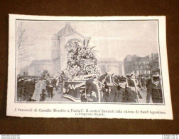 Parigi Nel 1909 Chiesa Di Sant'Agostino Funerali Di Catullo Mendès - Andere & Zonder Classificatie