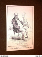 Rarissimo Ritratto Di Vincenzo Fardella Nel 1887 Marchese Di Torrearsa - Antes 1900