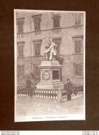 Incisione Del 1891 Livorno, Monumento Guerrazzi - Toscana - Voor 1900