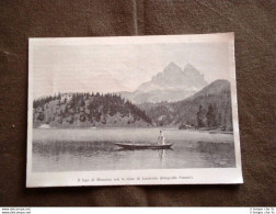 Anno 1900 Il Lago Di Misurina Con Le Cime Di Lavaredo - Other & Unclassified