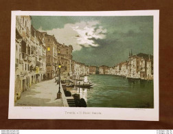 Venezia Il Canal Grande Veneto Cromolitografia Del 1896 - Voor 1900