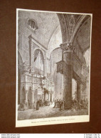 Rarissima Veduta Di Monza Nel 1878 Interno Del Duomo - Vor 1900