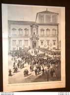 Roma Nel 1898 Deputati E Senatori Si Recano Al Quirinale Per Auguri Capo D'anno - Vor 1900