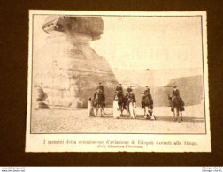Egitto Nel 1910 Membri Della Commissione D'aviazione D'Eliopoli Innanzi Sfinge - Andere & Zonder Classificatie