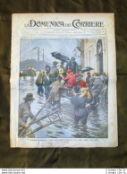 La Domenica Del Corriere 18 Dicembre 1910 Inondazione Treno Sposi Telegrafia - Autres & Non Classés