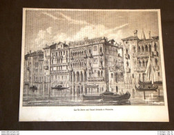 Venezia Nel 1884 La Cà D'oro Sul Canal Grande Gondole Veneto - Voor 1900