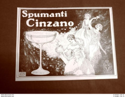 Pubblicità Del 1924 Spumante O Spumanti Cinzano Creazione ACME Milano - Sonstige & Ohne Zuordnung