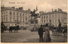 Belgium Bruxelles Place Royale Equestrian Statue Monument - Markets