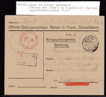 Kriegsgefangenensendung 1. Weltkrieg, Reisen - Brieven En Documenten
