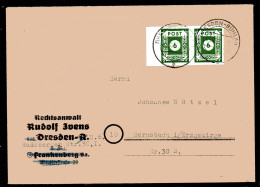 SBZ, Ostsachsen, Fernbrief MeF. Mit Mi.-Nr. 43Aa I, Sign. Dr. JaschBPP: - Altri & Non Classificati