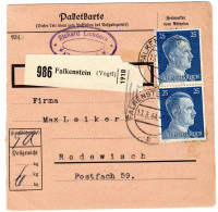 Hitler; 25 Pfg. Als Reine Mehrfachfrankatur Auf Paketkarte - Altri & Non Classificati