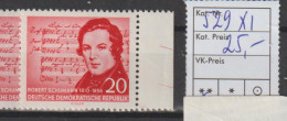 DDR PF/Besonderh.: 20 Pfg. Schumann (I)  Mit WZ XI, **, Gepr.  - Variétés Et Curiosités