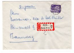 Berliner Stadtbilder 70 Pfg. EF Auf R-Brief Nach Braunschweig - Lettres & Documents